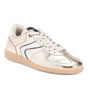 NEW GOLD VERBENAS SUEDE LEATHER SNEAKER 37 Spain European